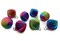 8 Miniature Ornaments, Pretty Rainbow Swirls for Small Christmas Trees, about 1 inch high, Adorabilities
